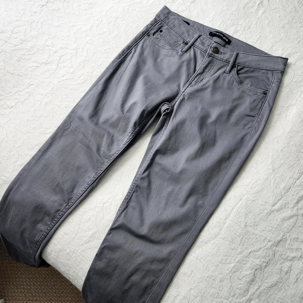 Calvin Klein Jeans Gray Ankle Skinny Lightweight Pants With Stretch, Size 4